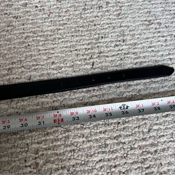 Vintage Fossil Black Leather Belt With Ornate Buckle - Picture 7 of 8